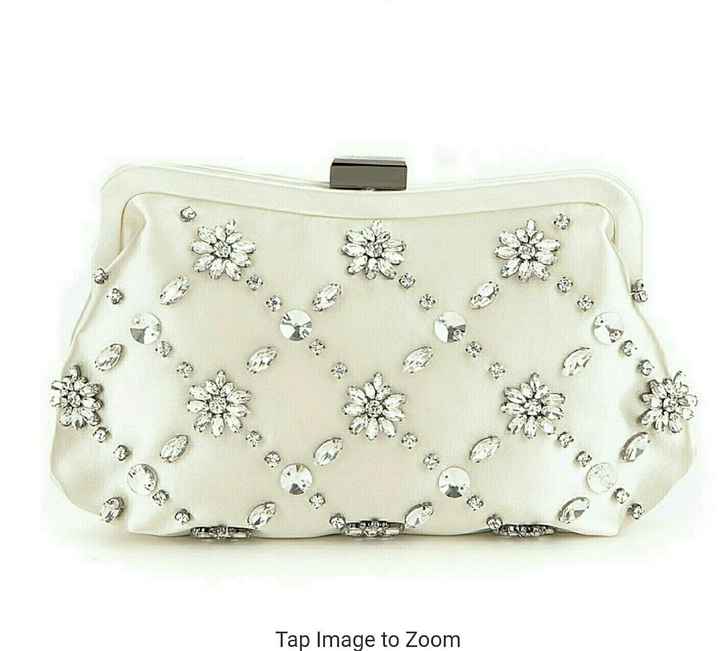Ivory evening bags with gold hardware