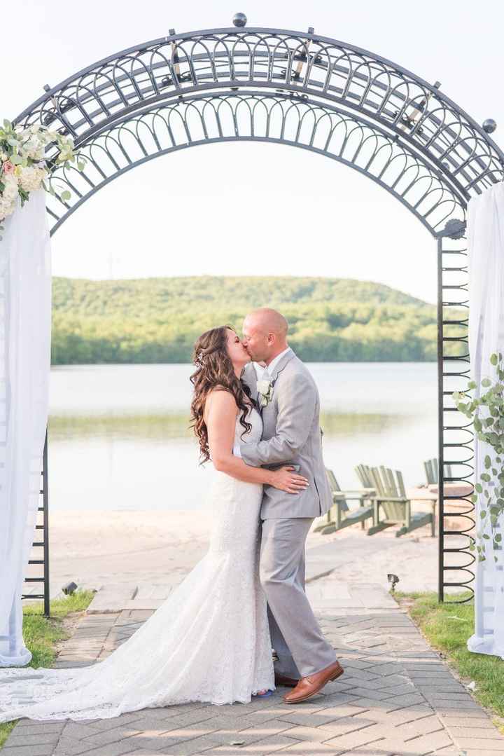 first kiss as Mr. & Mrs.