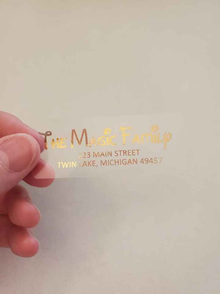 Disney font address labels we used for invites
