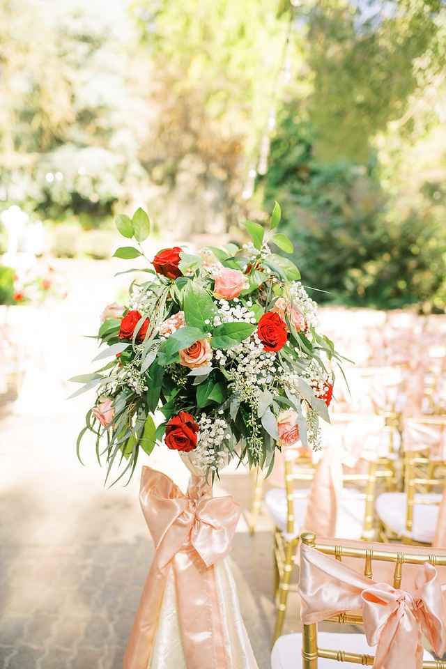 flowers going down the aisle