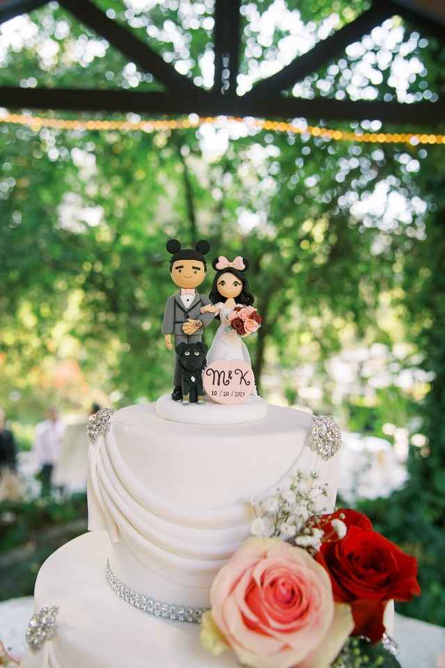 close up of cake topper