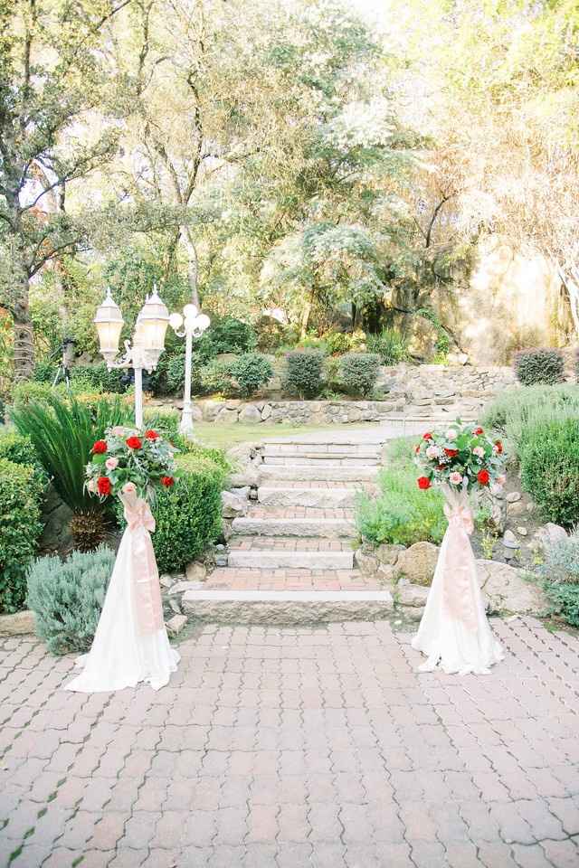 the aisle prior to the wedding