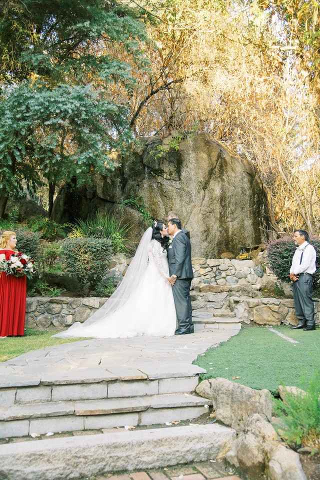 first kiss as husband and wife