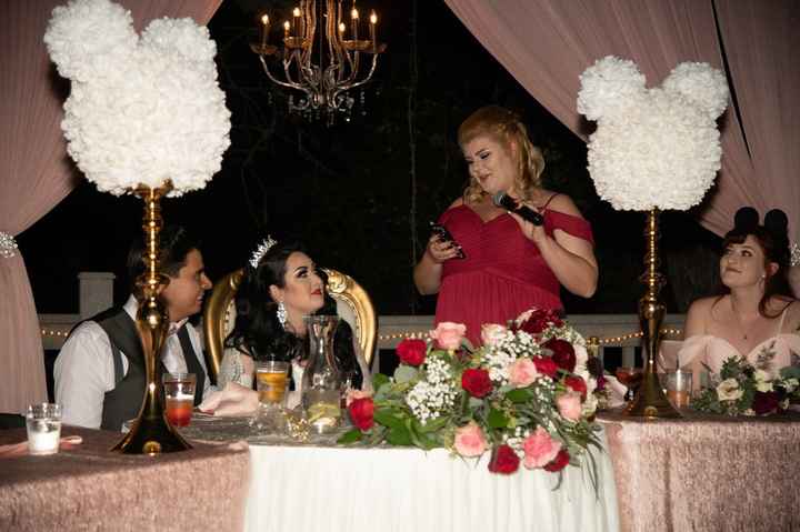 my matron of honor during her speech