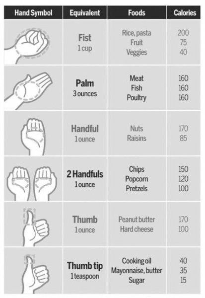 Portion Size Chart Here! Hope its of use to everyone!
