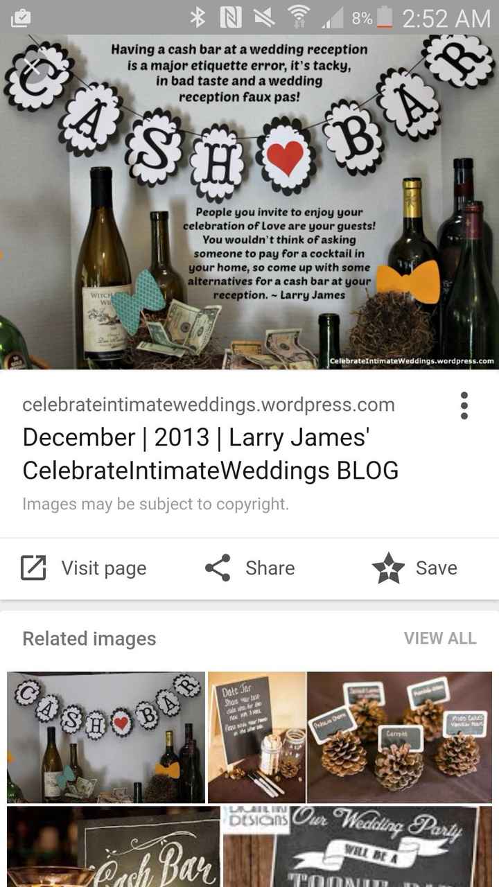 Multiple cash bar post