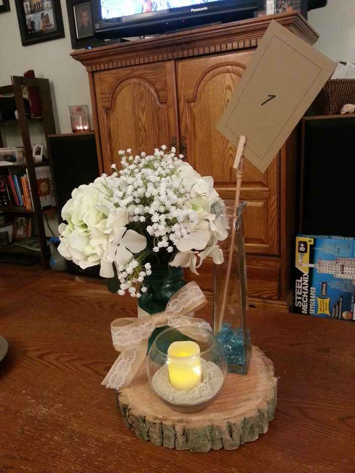 Trial Run on our DIY Centerpieces (with pic)!