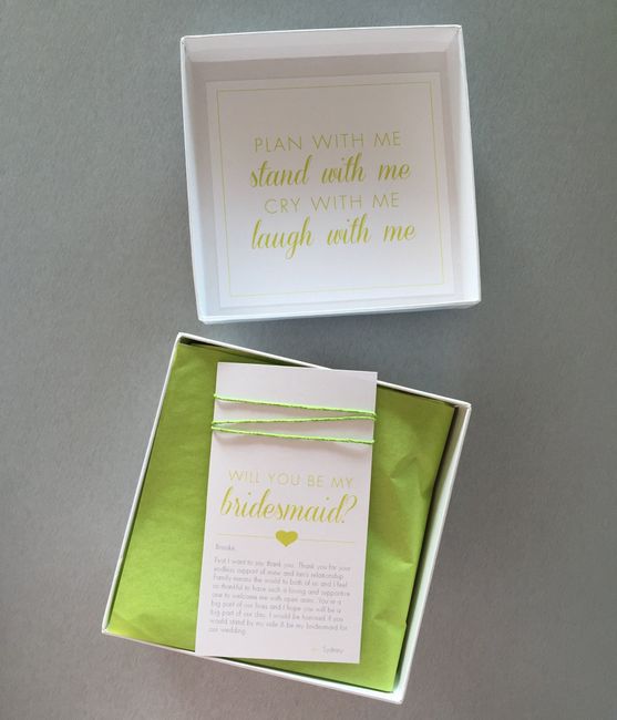 How did you ask your Bridesmaids?