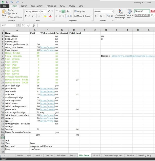 excel example