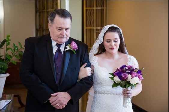 Is your dad walking you down the aisle?  What is he wearing or what did he wear??