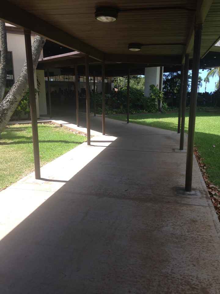 walkway poles for daytime wedding