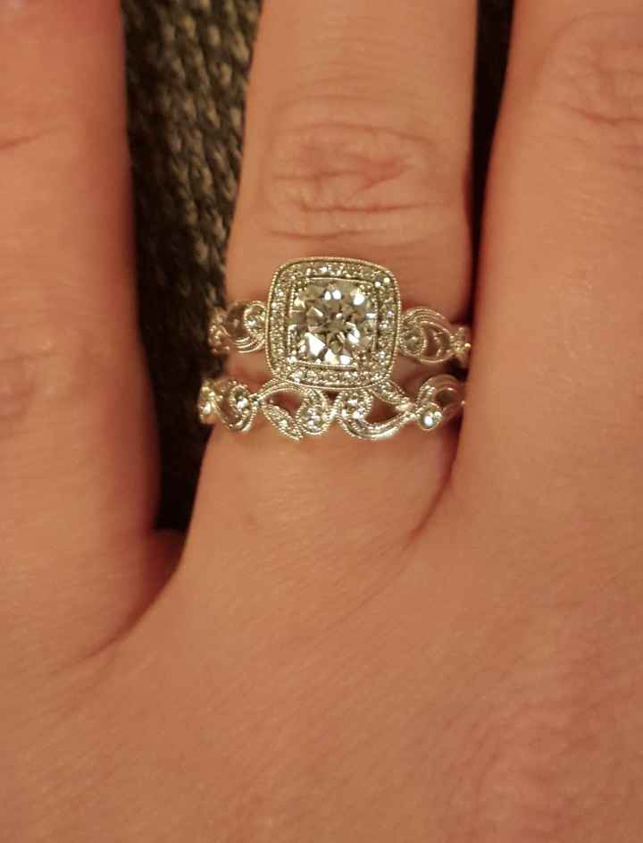 Ladies with halo rings, show me your straight wedding bands!