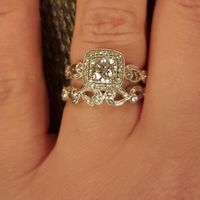 Ladies with halo rings, show me your straight wedding bands!