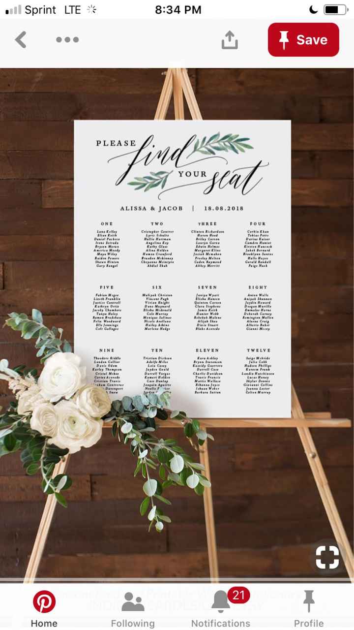 Seating Chart Display - 1