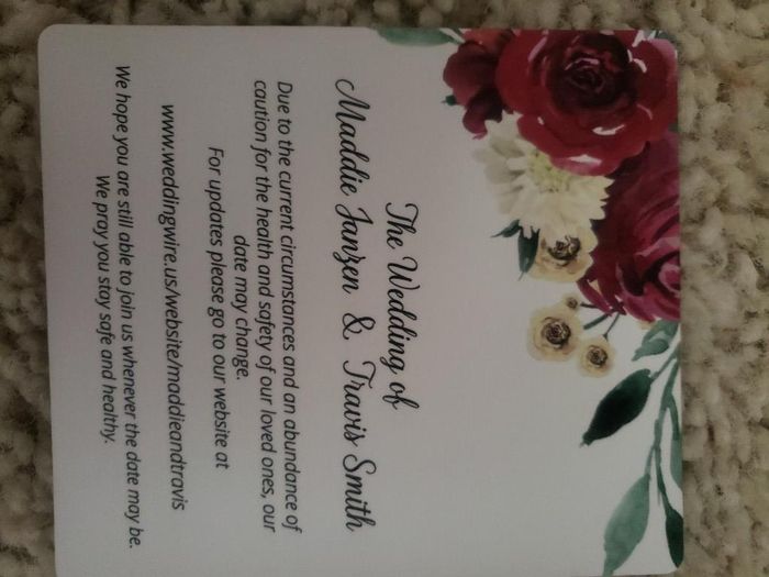 Invitations- October 2020 brides - 1