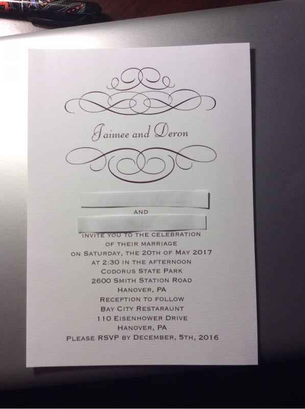 Separate ceremony and reception venues...invitations?