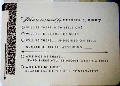 Response card wording-funny or tacky?