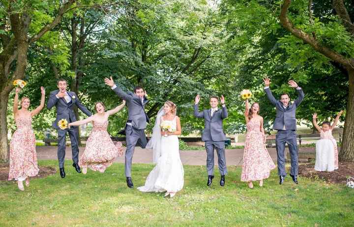 Is it weird to have bridesmaids in floral print dresses but maid of honor in a solid color?
