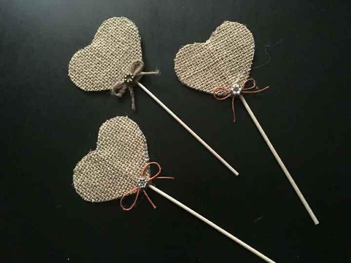 Burlap Cupcake Picks - 1