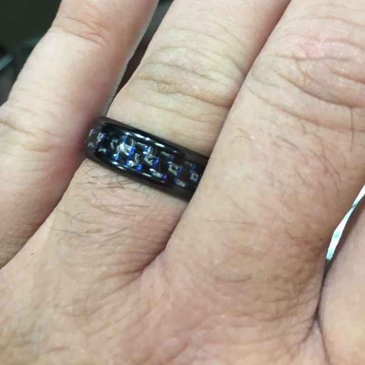 We show off our rings a lot, why not show off your grooms ring!