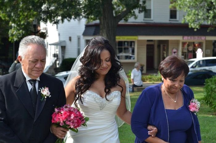 who walked/will walk you down the aisle?