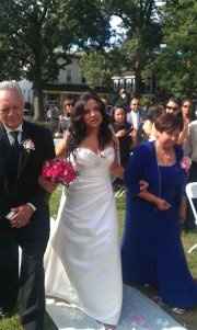 who walked/will walk you down the aisle?