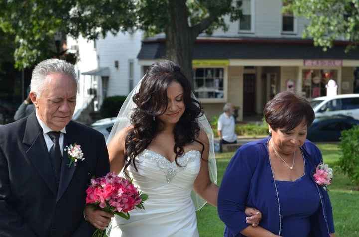 who walked/will walk you down the aisle?