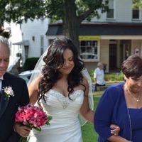 who walked/will walk you down the aisle?