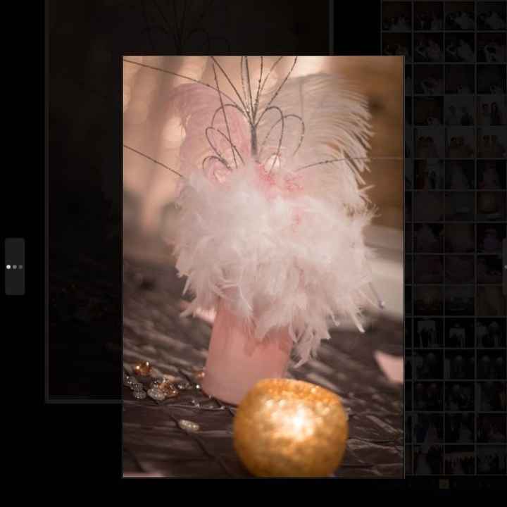 DIY ostrich feather centerpieces