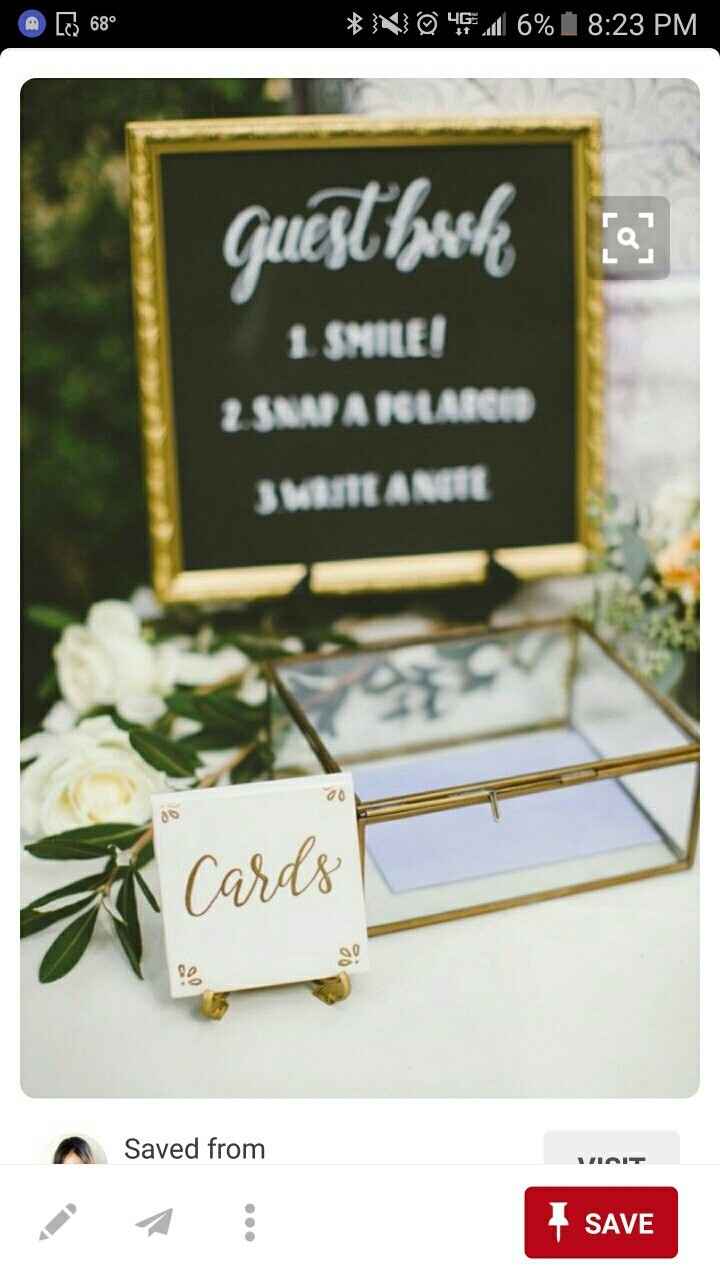 Show me your guest book and card box!!
