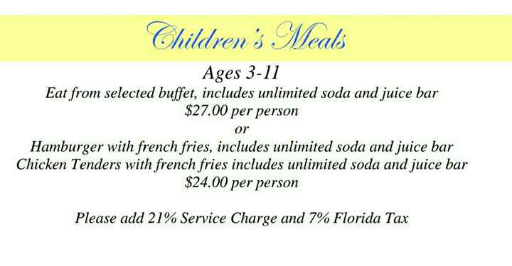 Childrens meals