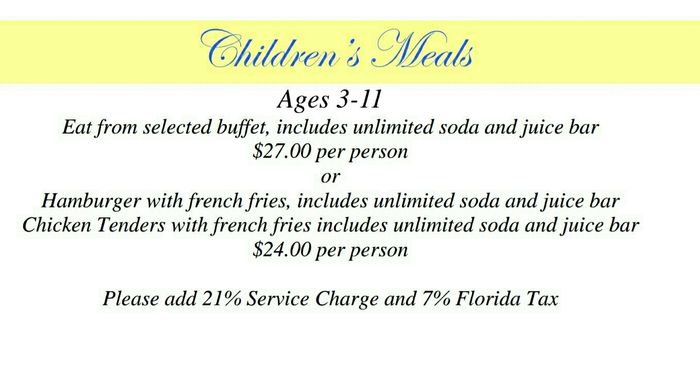 Childrens meals