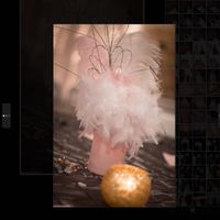 DIY ostrich feather centerpieces