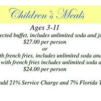 Childrens meals