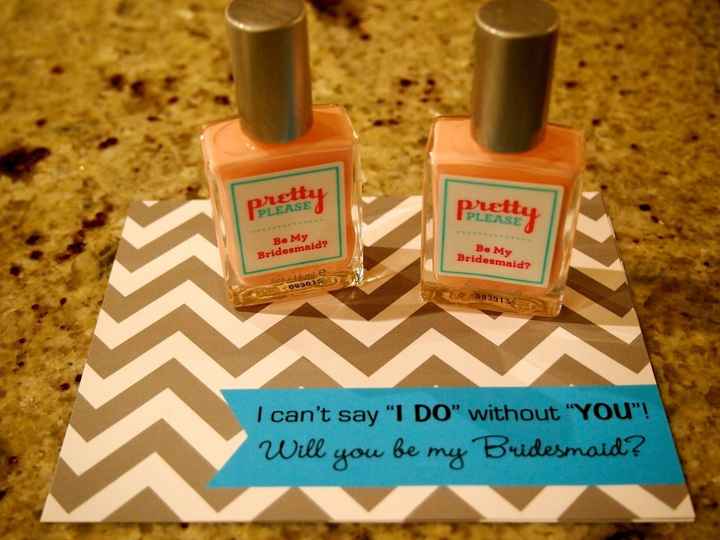 whats some unique ways to ask someone to be your bridesmaid?