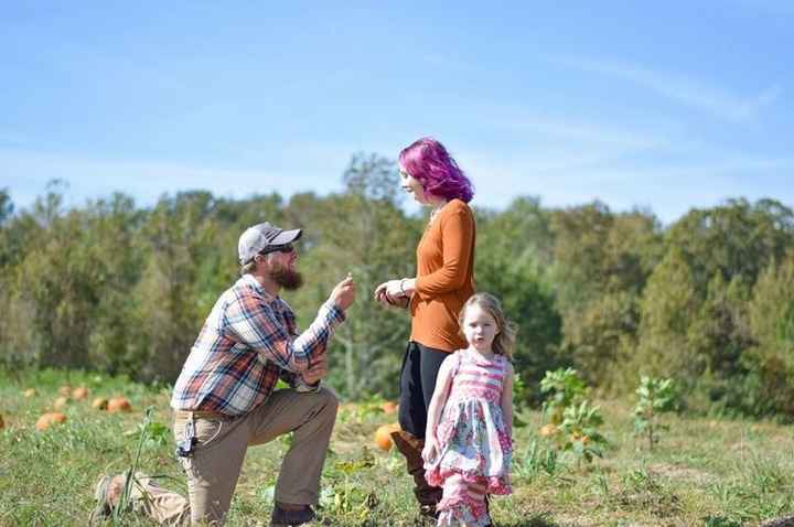 Post a photo of your fiance proposing!