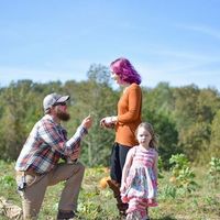 Post a photo of your fiance proposing!