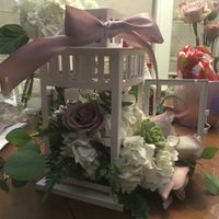 Centerpiece and wedding sign trial run - what do you think?