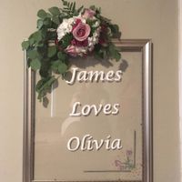 Centerpiece and wedding sign trial run - what do you think?