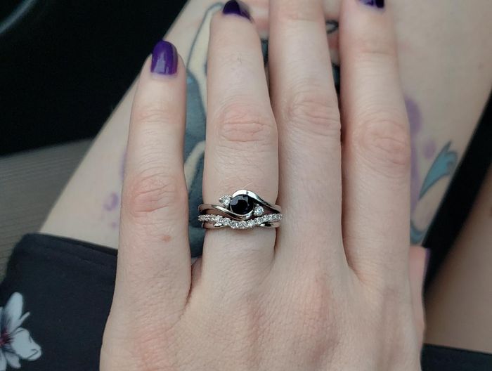 Show me your engagement rings and bands 7