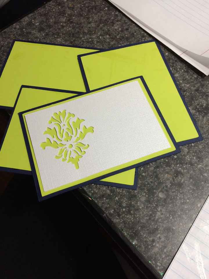 DIY wedding invites.