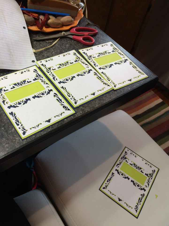 DIY wedding invites.