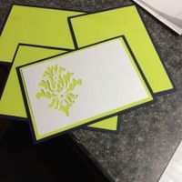 DIY wedding invites.