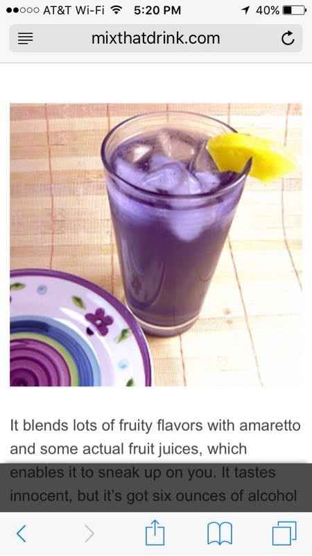 Need ideas for purple drinks please!