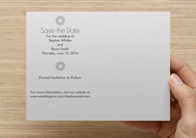 Post card save the dates