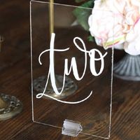 Acrylic Table Numbers - 1