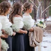 Winter Wedding bridesmaid coverups