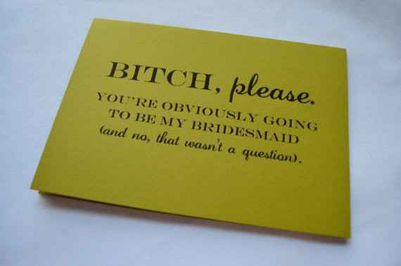 Choosing and asking bridesmaids....