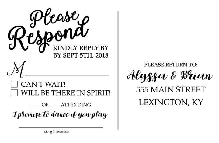 RSVP draft