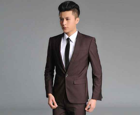 Burgundy suit